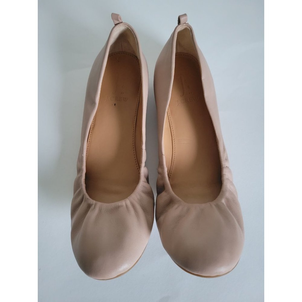 J. Crew beige nude round toe ballet flat size 9.5 Preppy